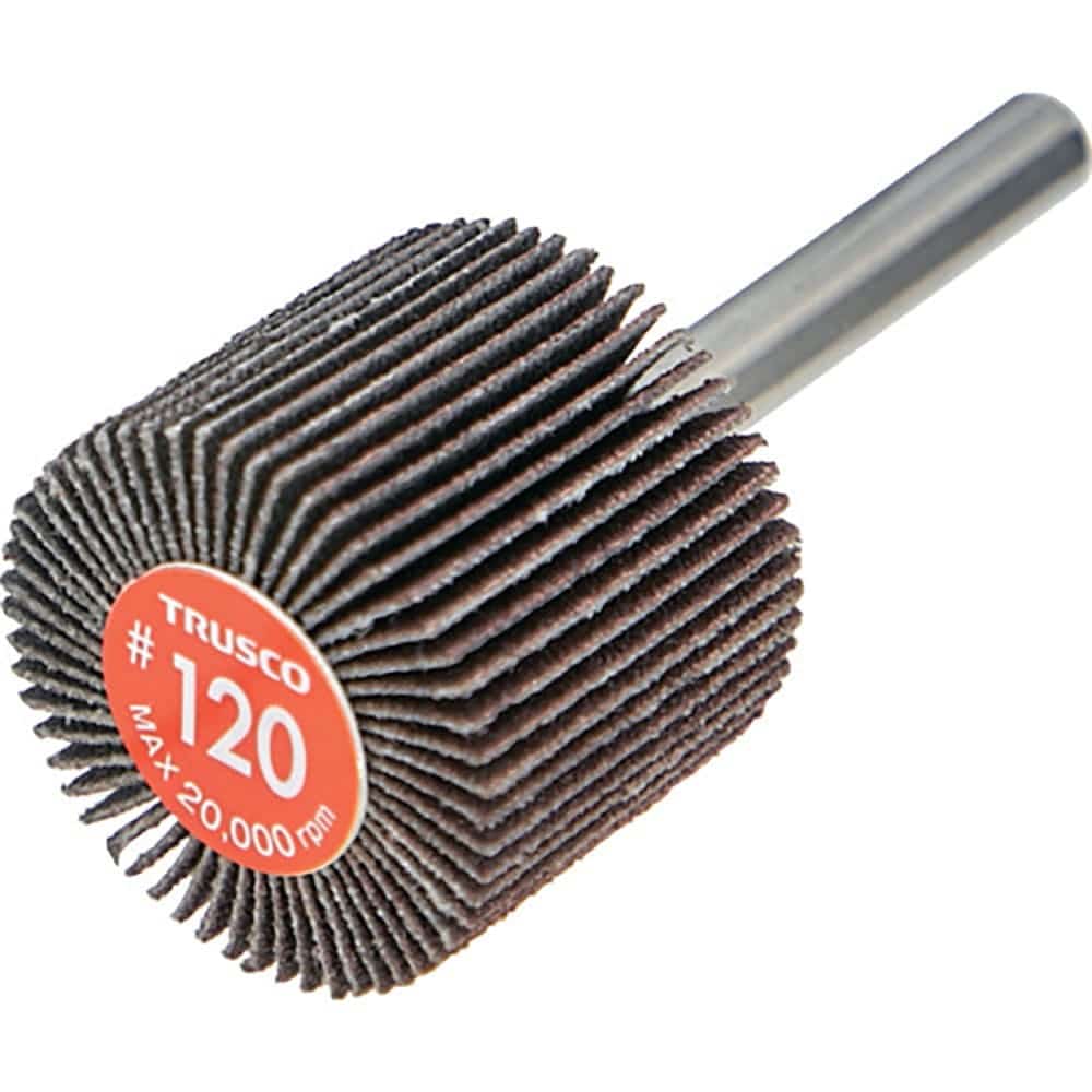 ＴＲＵＳＣＯ　エコノミーフラップホイール　軸径６ｍｍ　外径３０Ｘ幅２５Ｘ軸長３５　＃１２０（５個入＿