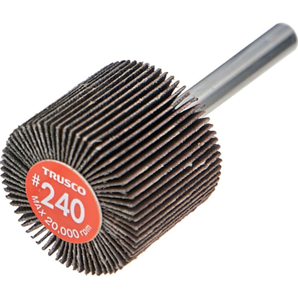 ＴＲＵＳＣＯ　エコノミーフラップホイール　軸径６ｍｍ　外径３０Ｘ幅２５Ｘ軸長３５　＃２４０（５個入＿