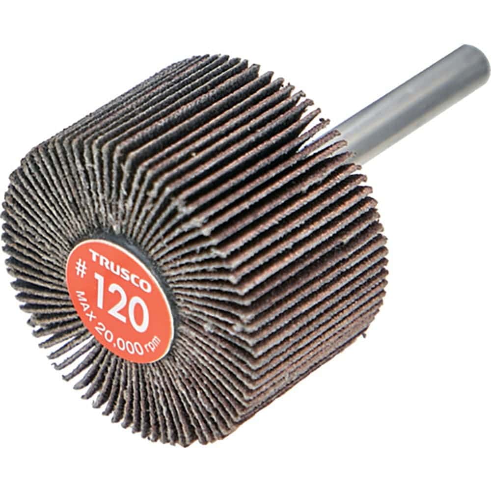 ＴＲＵＳＣＯ　エコノミーフラップホイール　軸径６ｍｍ　外径４０Ｘ幅２５Ｘ軸長３５　＃１２０（５個入＿