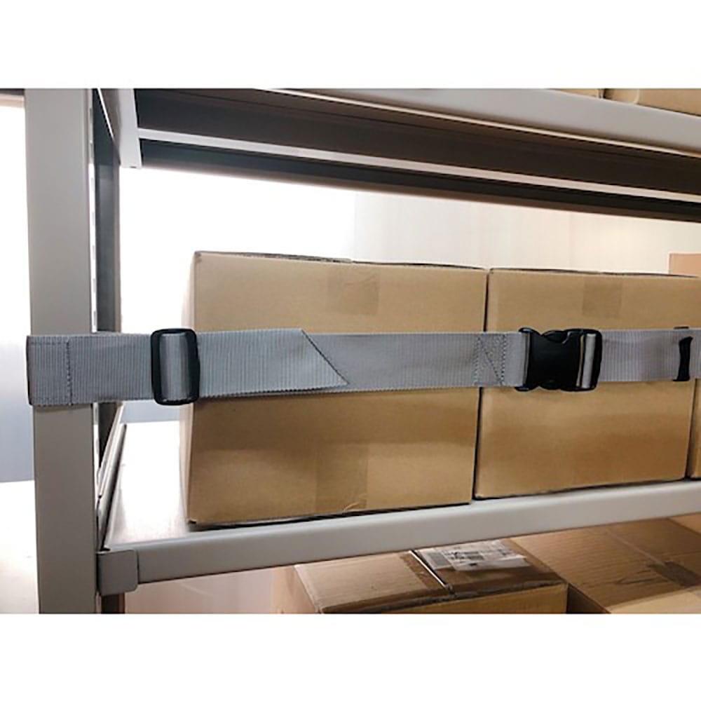 ティーエフサービス　スチールラック用　落下防止ベルト　イーガード重量物ラック用１８００ｍｍ（バック＿