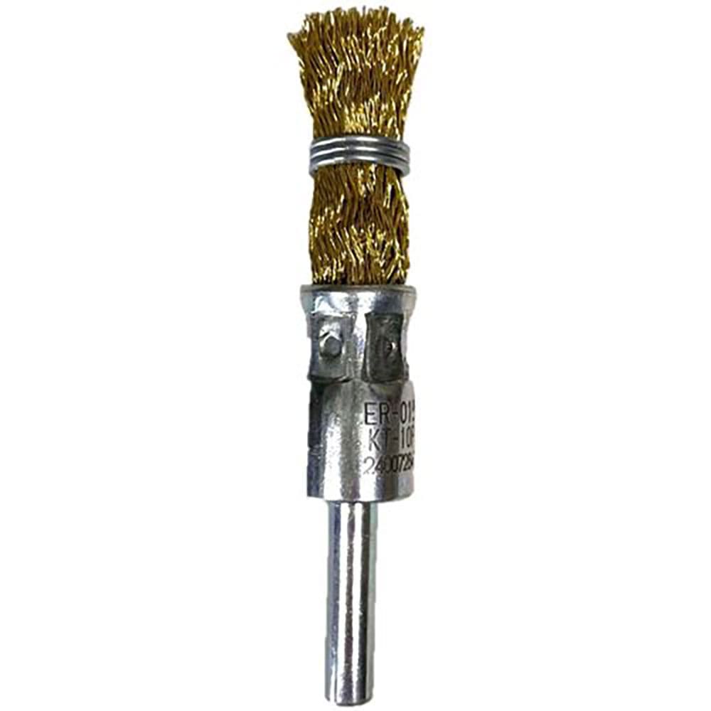 高島産業　エンド型　筒型　１５ｘ６ｘ２５　毛丈３０　真鍮メッキ鋼線０．２５　結束タイプ（１０本入）＿