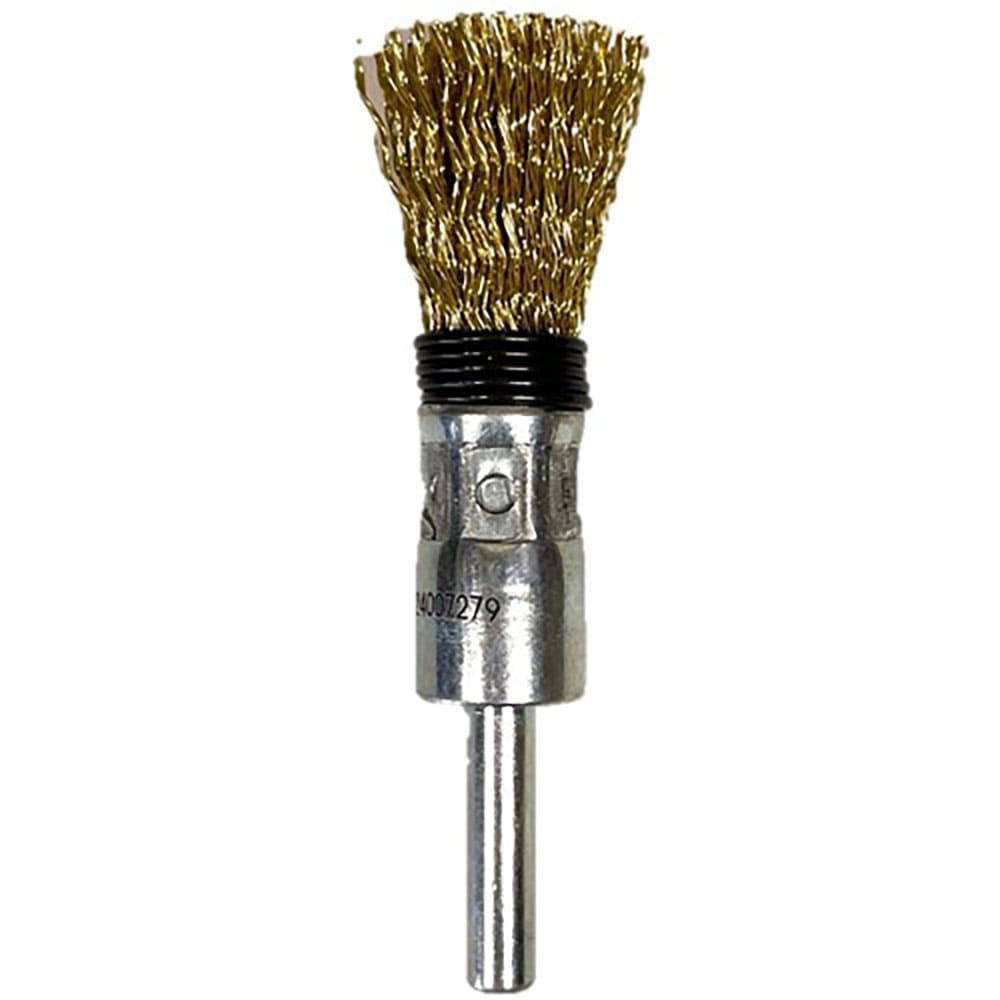 高島産業　エンド型　筒型　１５ｘ６ｘ２５　毛丈３０　真鍮メッキ鋼線０．２５　スプリング付（１０本入＿