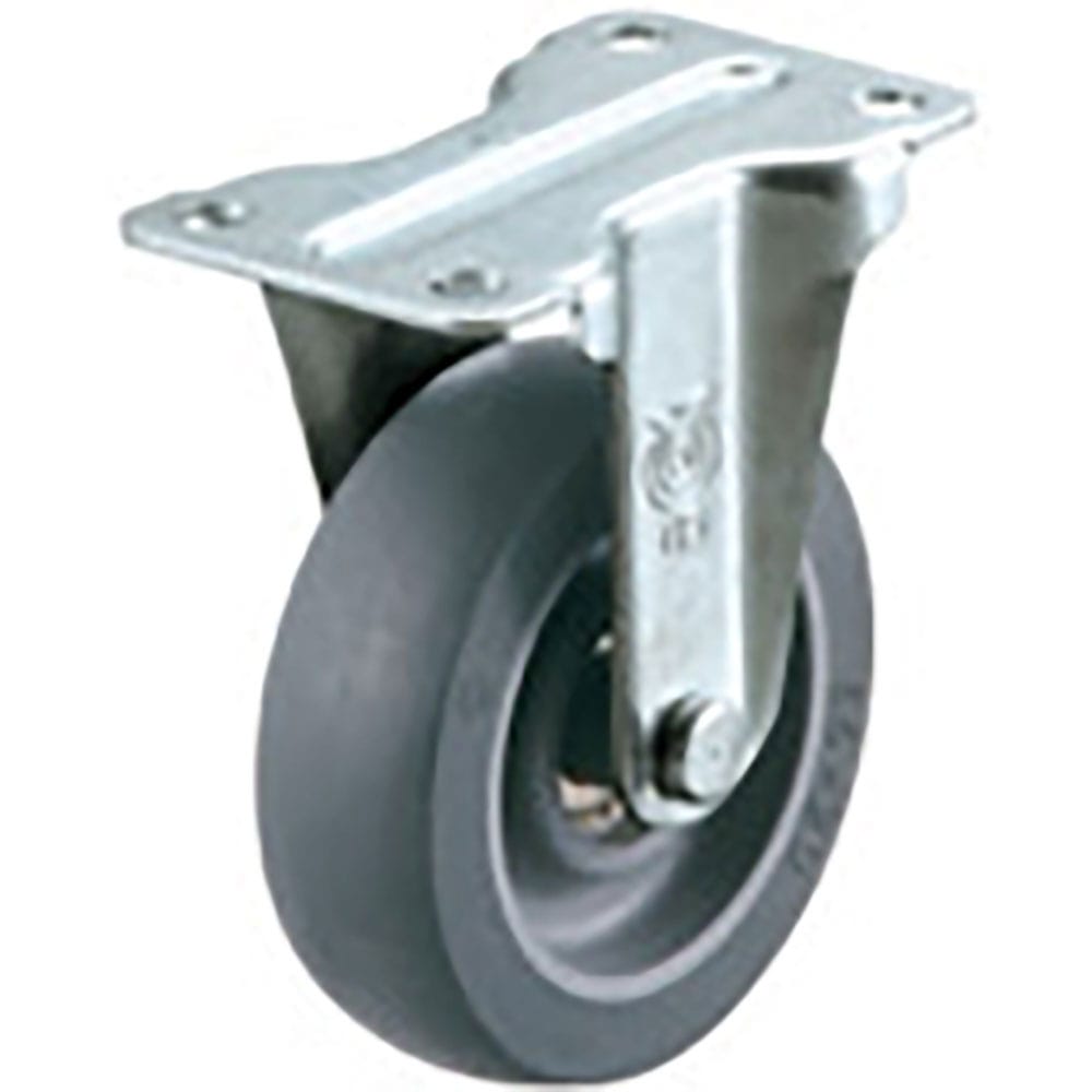 ユーエイ　プレート式　固定　キャスター　エラストマー　車輪径６５ｍｍ　　ＳＩＬＥＮＴタイプ　ＥＲ型＿