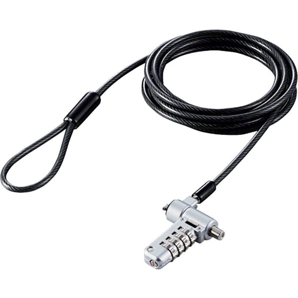 ＥＬＥＣＯＭ　セキュリティワイヤーロック　ダイヤルシリンダー錠　マルチ用　ＥＳＬ－４０４＿