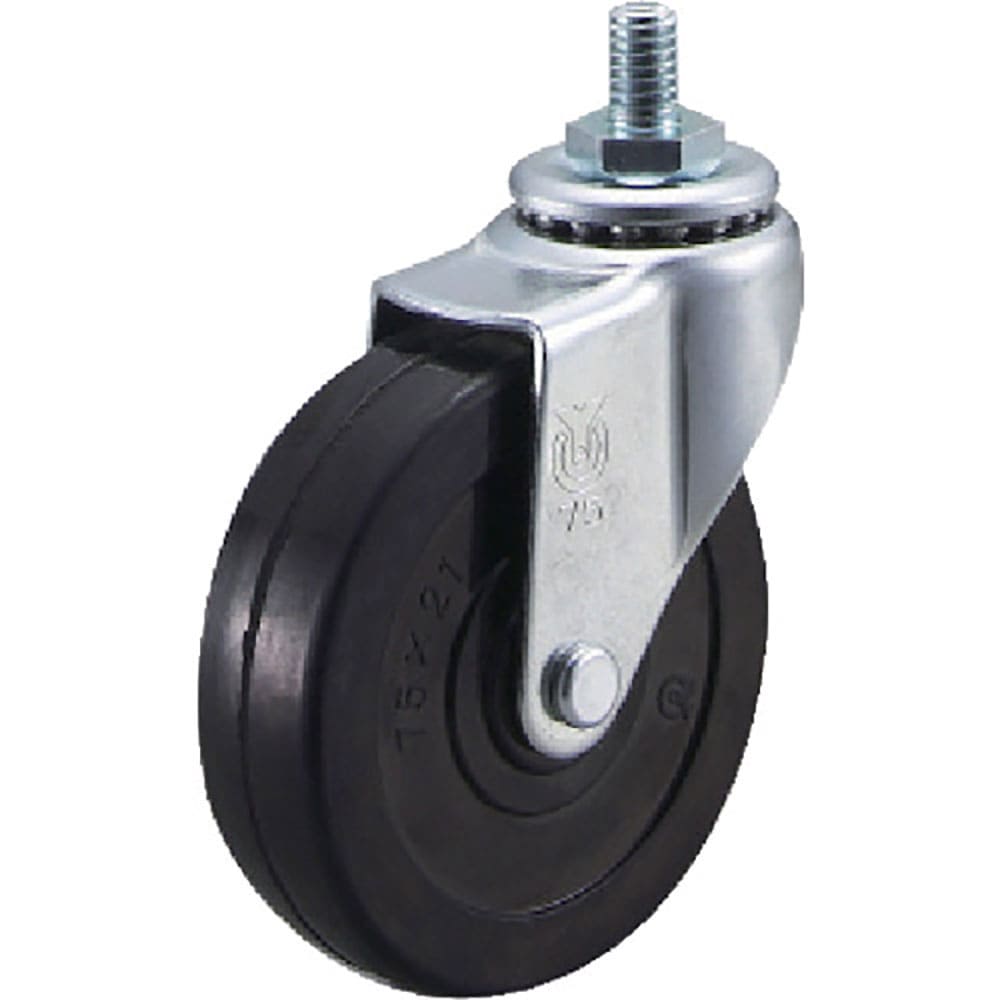 ユーエイ　ねじ込み式　自在　キャスター　ゴム　車輪径７５ｍｍ　　Ｅタイプ　ＥＴ型　ネジ寸法Ｗ３／８＿