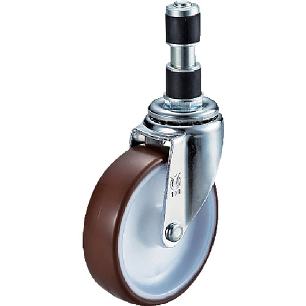 ユーエイ　差し込み式　自在　キャスター　ウレタン　車輪径１００ｍｍ　　Ｅタイプ　ＥＴＦ型　パイプ径＿