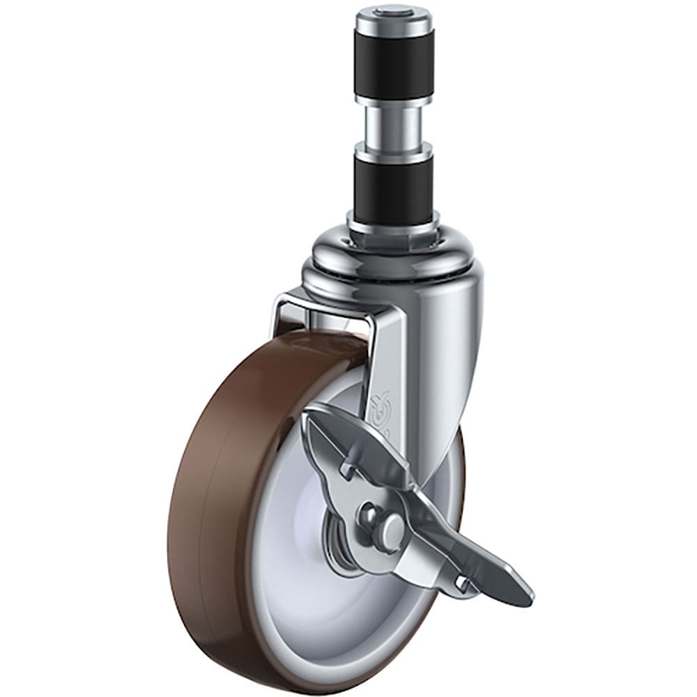 ユーエイ　差し込み式　自在　キャスター　ウレタン　車輪径１２５ｍｍ　ストッパー付き　Ｅタイプ　ＥＴ＿