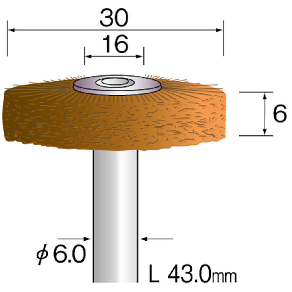 Ｍｉｎｉｍｏ　金属ブラシ　ホイール　真鍮　Φ３０　ＦＣ４２３１＿