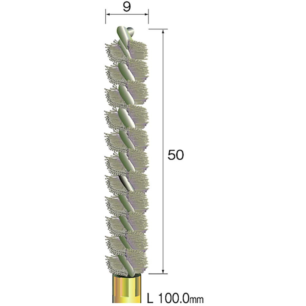 Ｍｉｎｉｍｏ　スパイラルホールブラシ　ステンレス　Φ９　ＦＤ２２６３＿