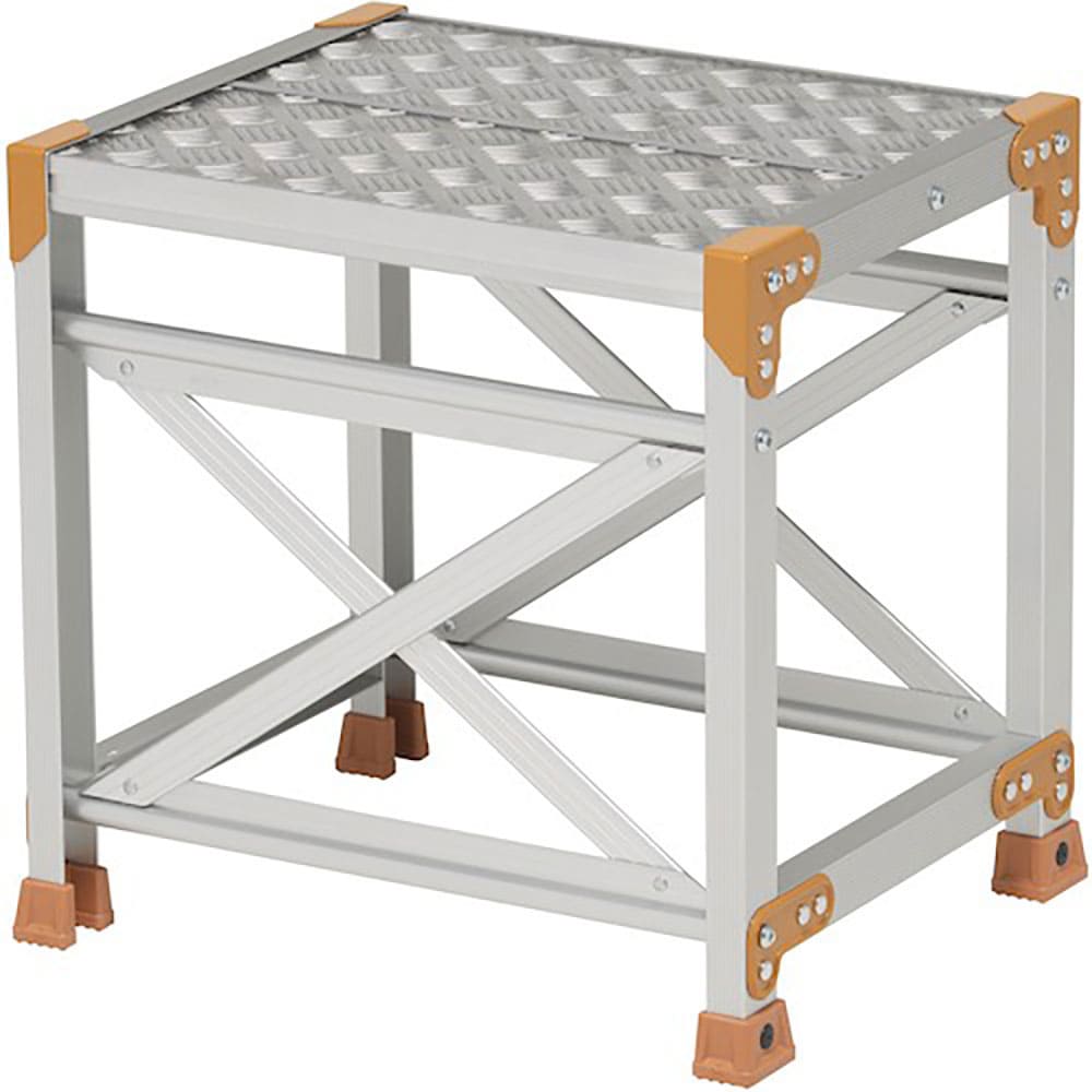 ＰｉＣａ　作業台　ＦＧＣ型　１段Ｗ５００×Ｄ４００×Ｈ５００　踏面縞板タイプ　ＦＧＣ－１５５０＿