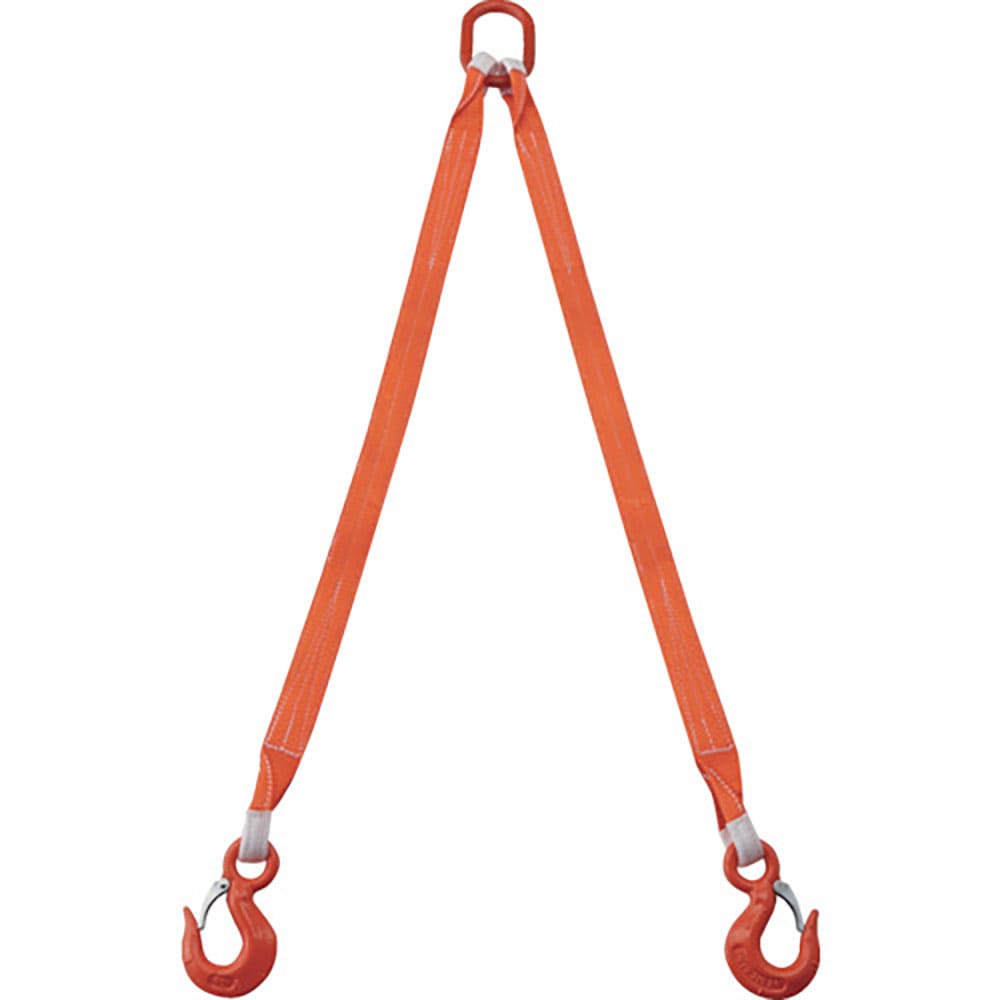 ＴＲＵＳＣＯ　２本吊ベルトスリングセット　５０ｍｍ幅Ｘ１．５ｍ　吊り角度６０°時荷重２．５８ｔ（最＿