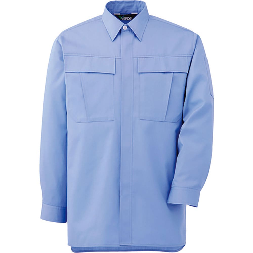 ミドリ安全　春夏　長袖シャツ　ライトブルー　ＬＬ　ＧＳ　２５７３－ＵＥ－ＬＬ＿