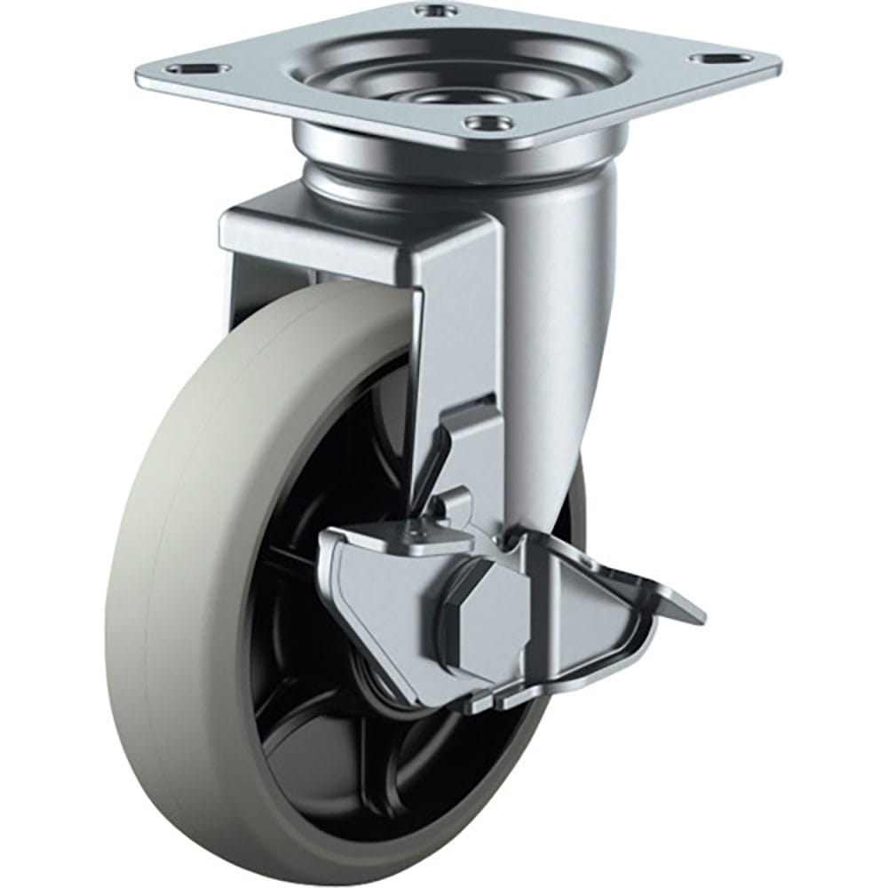 ユーエイ　プレート式　自在　キャスター　ウレタン　車輪径７５ｍｍ　ストッパー付き　Ｊタイプ　Ｊ－Ｓ＿