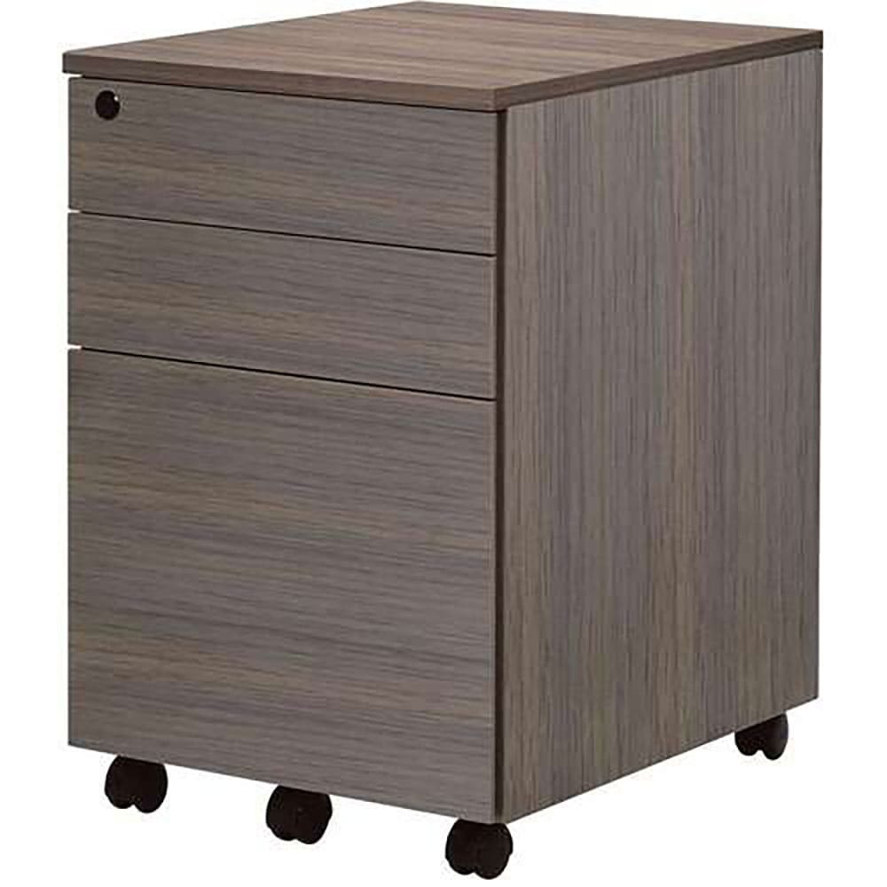 アールエフヤマカワ　ワークデスク２　３段ワゴン　ウォルナット　ＧＺＷＣＡ２－３ＤＭ＿