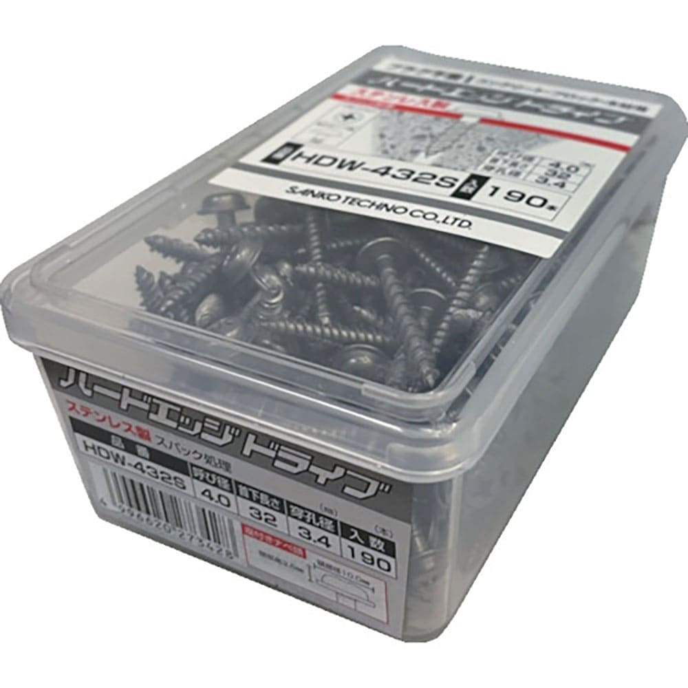 サンコー　テクノ　ハードエッジドライブ　ＨＤＷーＳタイプ　ステンレス製１４０本入　ＨＤＷ－４４５Ｓ＿