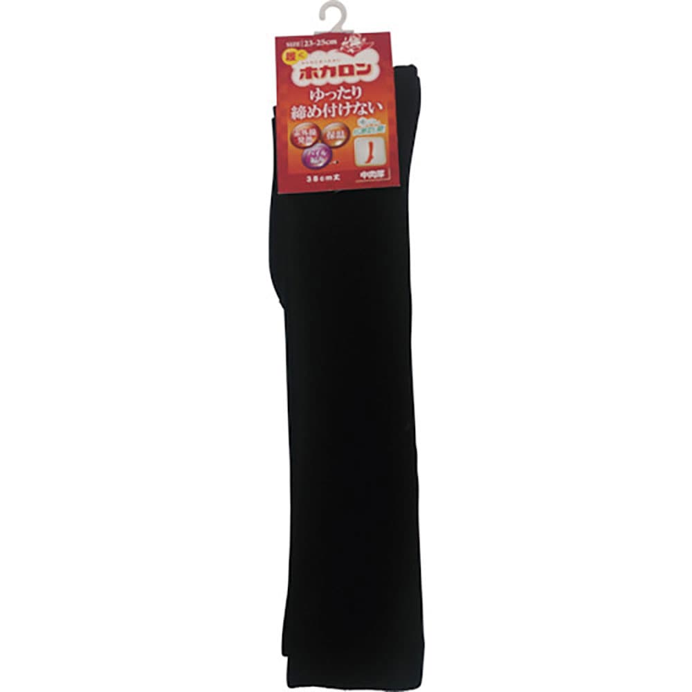 レンフロ　婦人ホカロン　部分パイルハイソックス（３８ｃｍ）クロ　ＨＫＣＬＤ３７ＴＰ９８＿