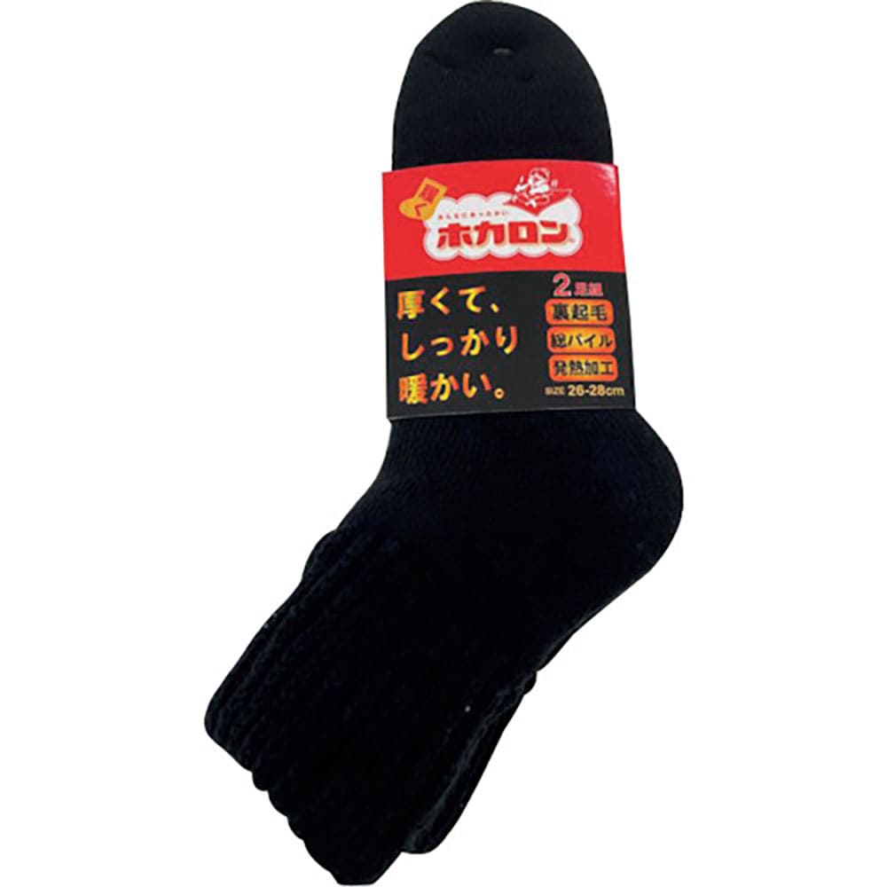 レンフロ　紳士ホカロン　ショート丈総パイル裏起毛シンカー（２足入）　ＨＫＣＭＦ０８＿２６２８＿Ｄ＿＿