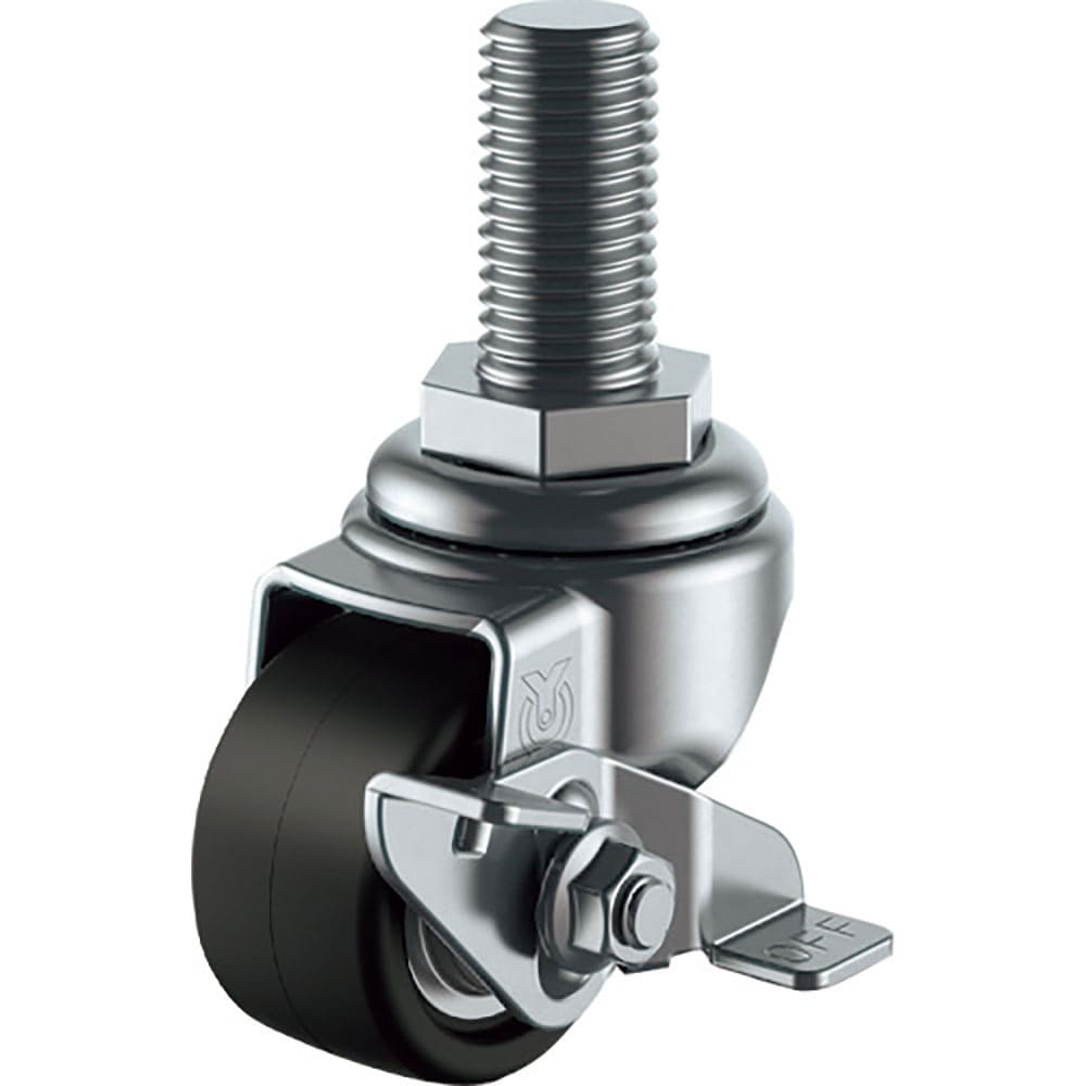 ユーエイ　ねじ込み式　自在　低床キャスター　強化ナイロン　車輪径７５ｍｍ　ストッパー付き　Ｈタイプ＿