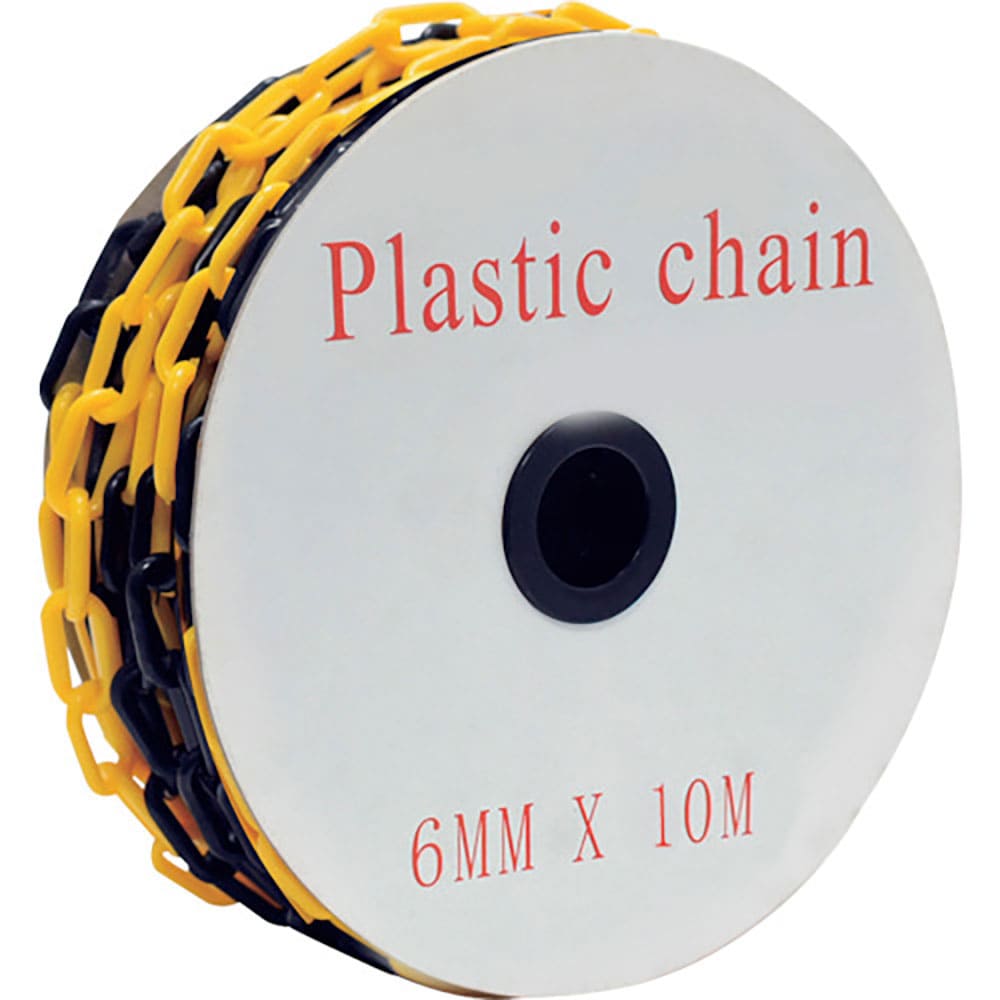 セーフラン　プラスチックチェーン　黄／黒　トラチェーン　１０ｍ　Ｊ２４３７－１０＿
