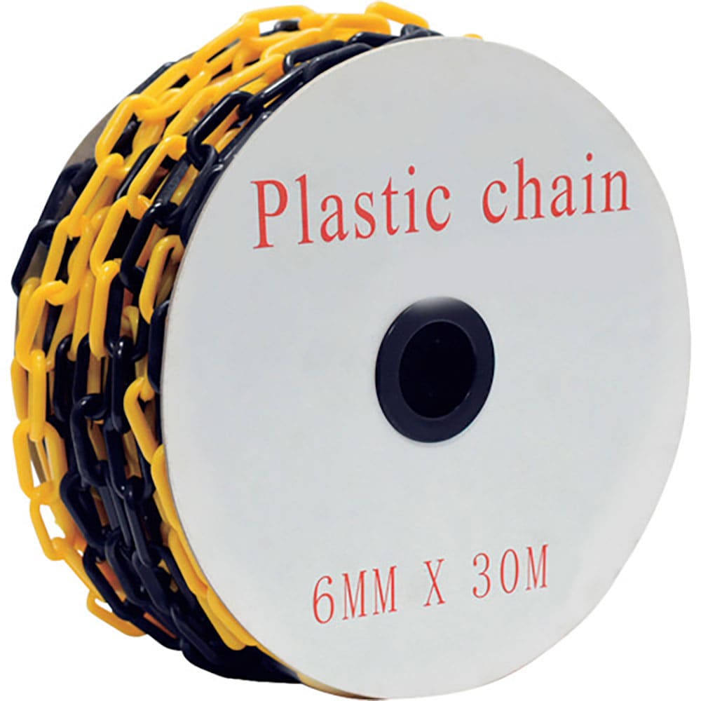 セーフラン　プラスチックチェーン　黄／黒　トラチェーン　３０ｍ　Ｊ２４３７－３０＿