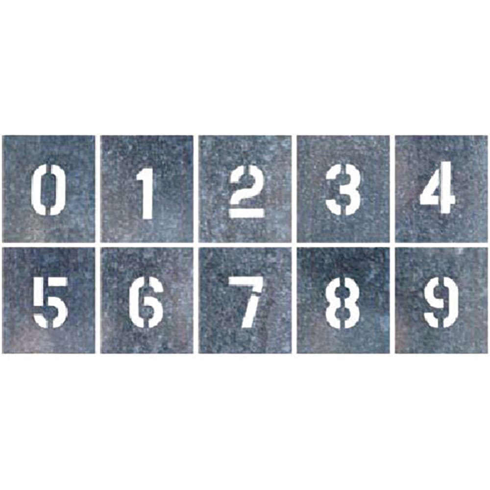 つくし　吹付プレート小サイズ　［０～９］１０枚組　Ｊ－９１Ａ＿