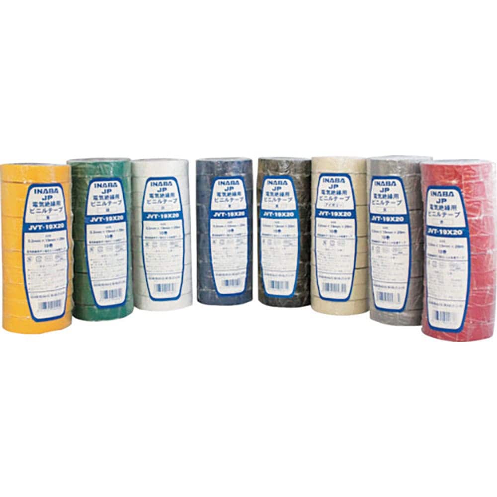 ＪＡＰＰＹ　ジャッピービニールテープ　１９ＭＭ×１０Ｍ　白　ＪＶＴ１９Ｘ１０－ＷＨＩ＿