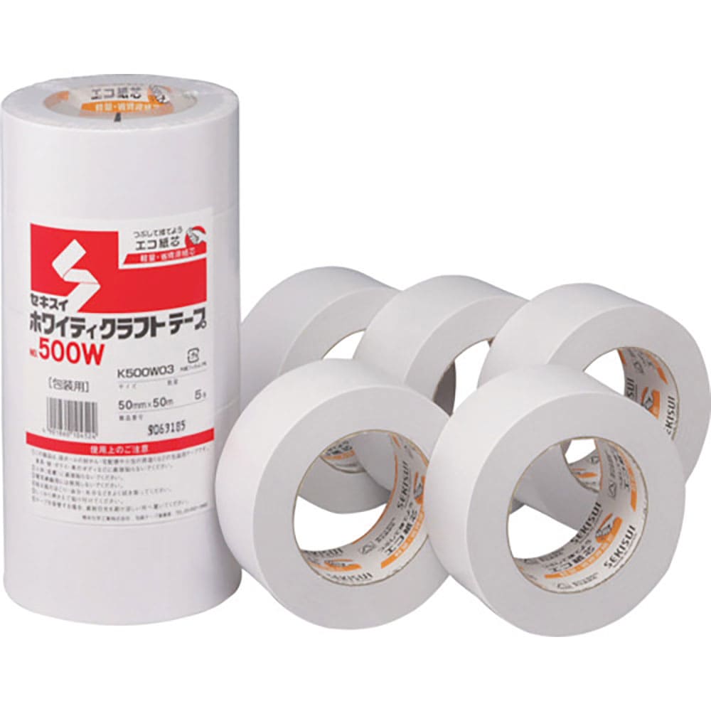 積水　ホワイティクラフトテープ＃５００Ｗ　２５Ｘ５０　Ｋ５００Ｗ０１＿