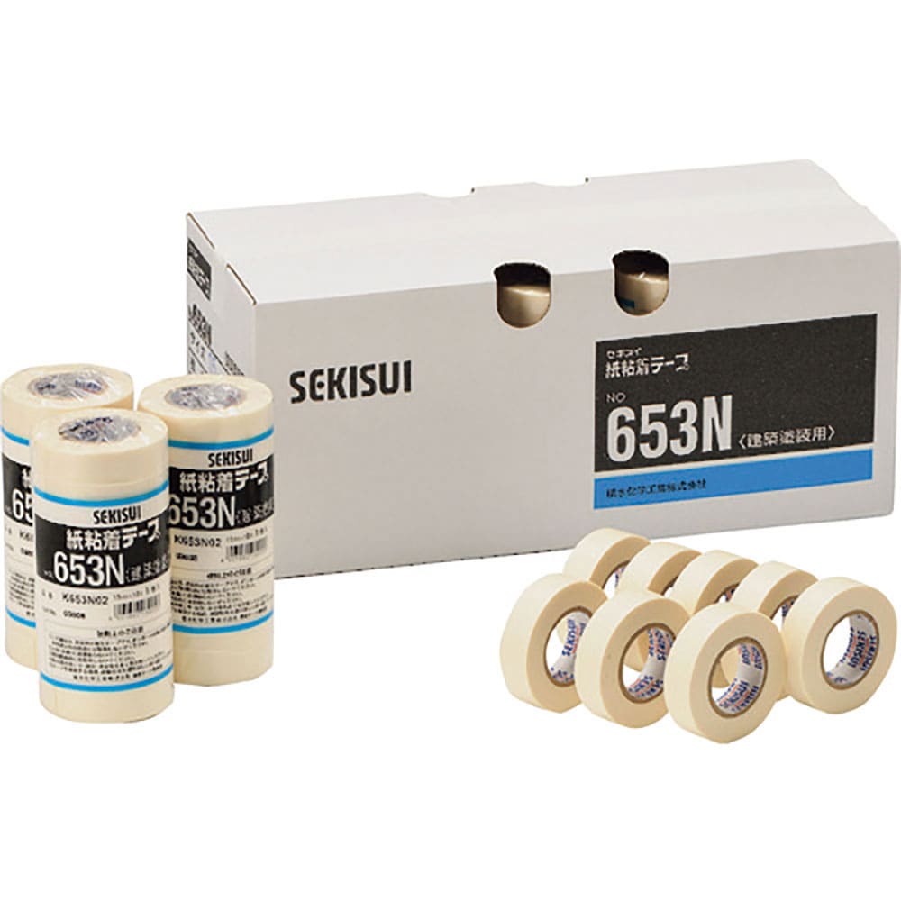 積水　和紙粘着テープ＃６５３Ｎ　１２Ｘ１８（１パック＝１０巻入）　Ｋ６５３Ｎ０１＿