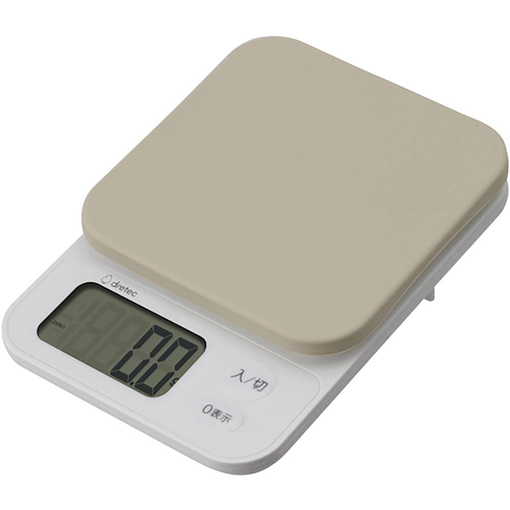 ｄｒｅｔｅｃ　デジタルスケール「ブランジェ」２ｋｇ　ベージュ　ＫＳ－７２９ＢＥ＿
