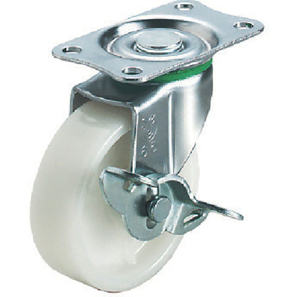 ユーエイ　プレート式　自在　キャスター　ナイロン　車輪径５０ｍｍ　ストッパー付き　Ｌタイプ　ＬＧ－＿