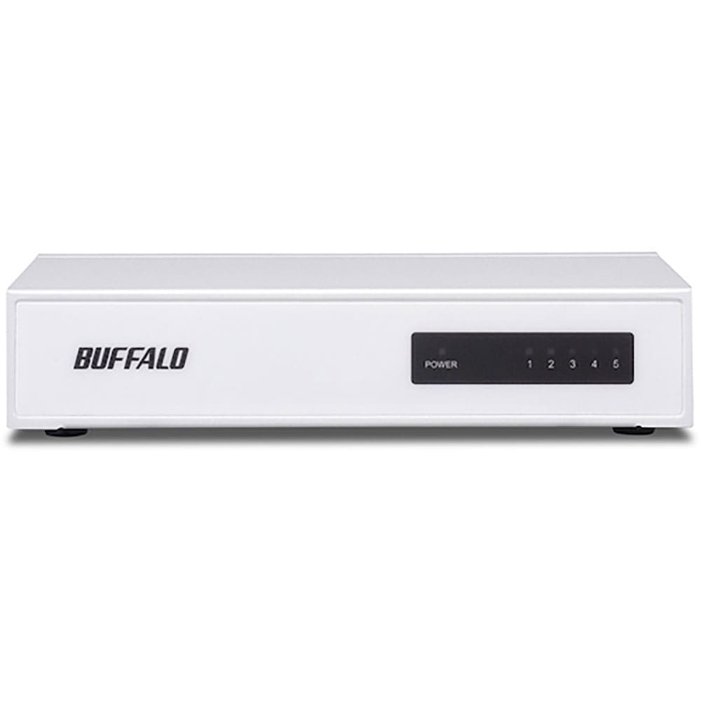 ＢＵＦＦＡＬＯ　１０／１００Ｍｂｐｓ対応　スイッチングＨｕｂ　金属筐体／電源内蔵モデル　５ポート　＿