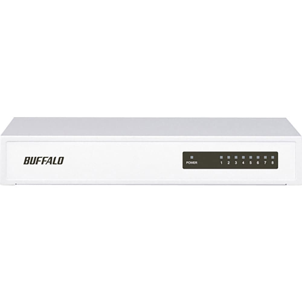 ＢＵＦＦＡＬＯ　１０／１００Ｍｂｐｓ対応　スイッチングＨｕｂ　金属筐体／電源内蔵モデル　８ポート　＿