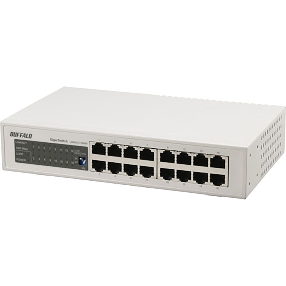 ＢＵＦＦＡＬＯ　Ｇｉｇａ　スイッチングＨｕｂ　金属筺体／電源内蔵　１６ポート　ＬＳＷ５－ＧＴ－１６＿