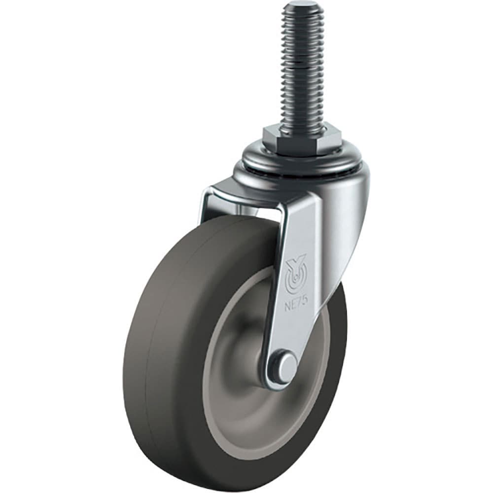 ユーエイ　ねじ込み式　自在　キャスター　エラストマー　車輪径７５ｍｍ　　Ｌタイプ　ＬＴ型　ネジ寸法＿