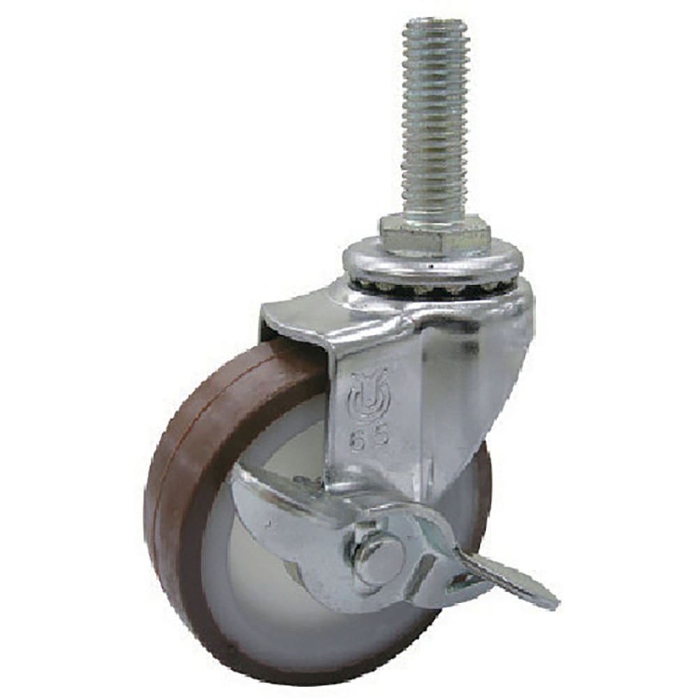 ユーエイ　ねじ込み式　自在　キャスター　ウレタン　車輪径７５ｍｍ　ストッパー付き　Ｌタイプ　ＬＴ－＿