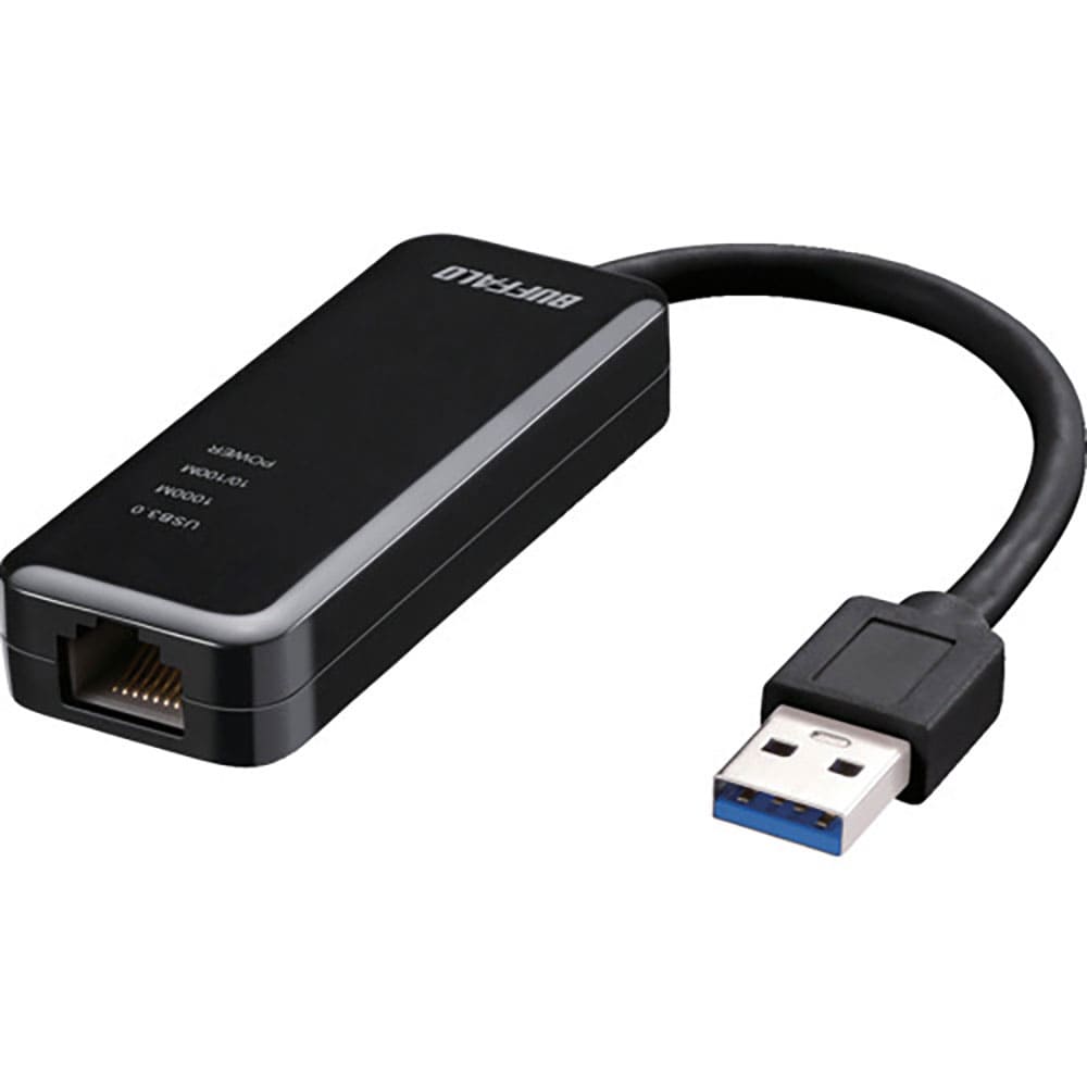 ＢＵＦＦＡＬＯ　Ｇｉｇａ対応　Ｔｙｐｅ－Ａ　ＵＳＢ３．２（Ｇｅｎ１）用ＬＡＮアダプター　ブラック　＿