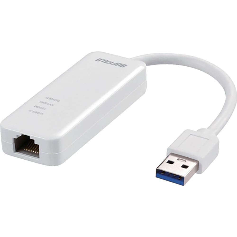 ＢＵＦＦＡＬＯ　Ｇｉｇａ対応　Ｔｙｐｅ－Ａ　ＵＳＢ３．２（Ｇｅｎ１）用ＬＡＮアダプター　ホワイト　＿