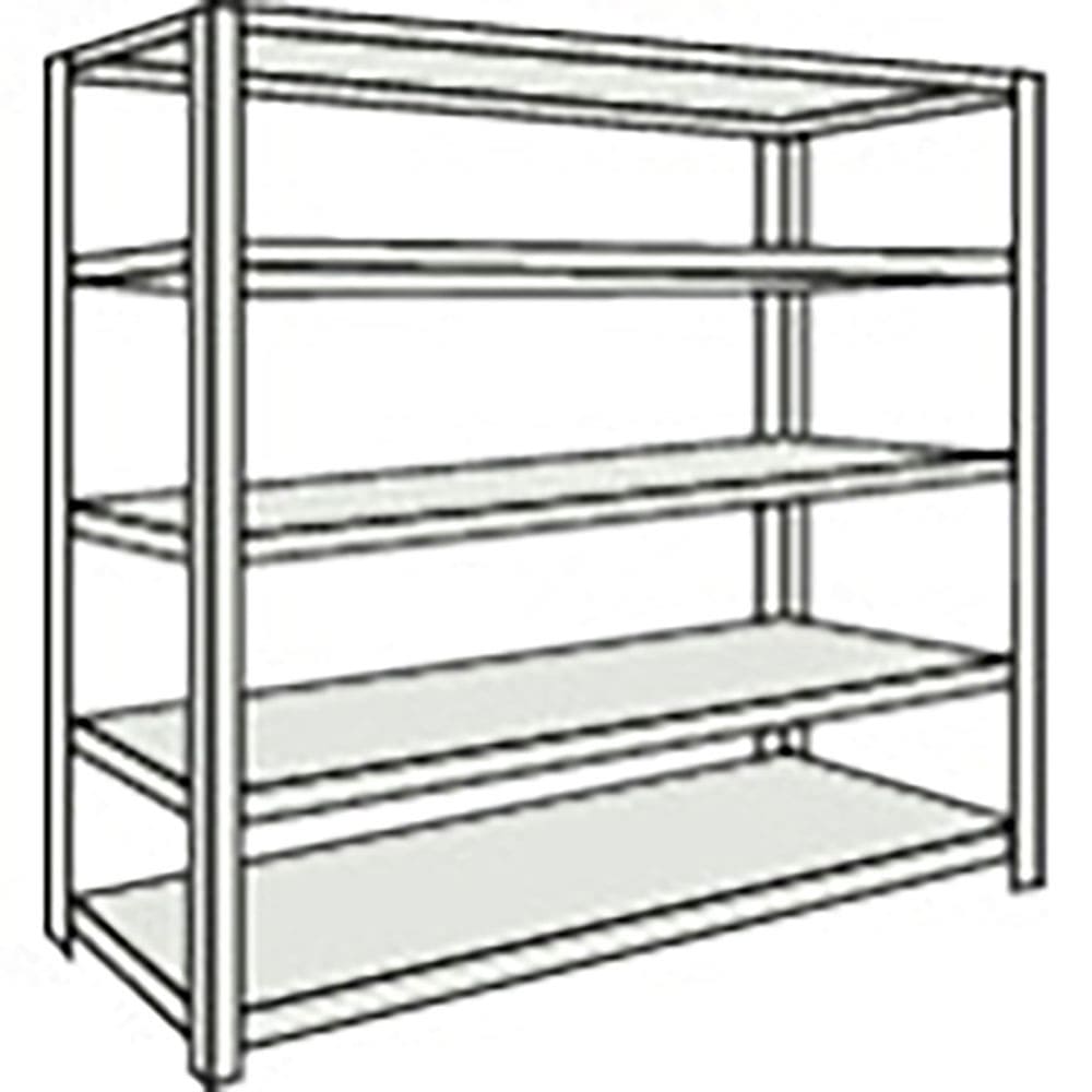 ＴＲＵＳＣＯ　スチールラック　Ｍ１．５型軽中量棚　１４６０Ｘ５９５ＸＨ１５００　５段単体　ネオグレ＿