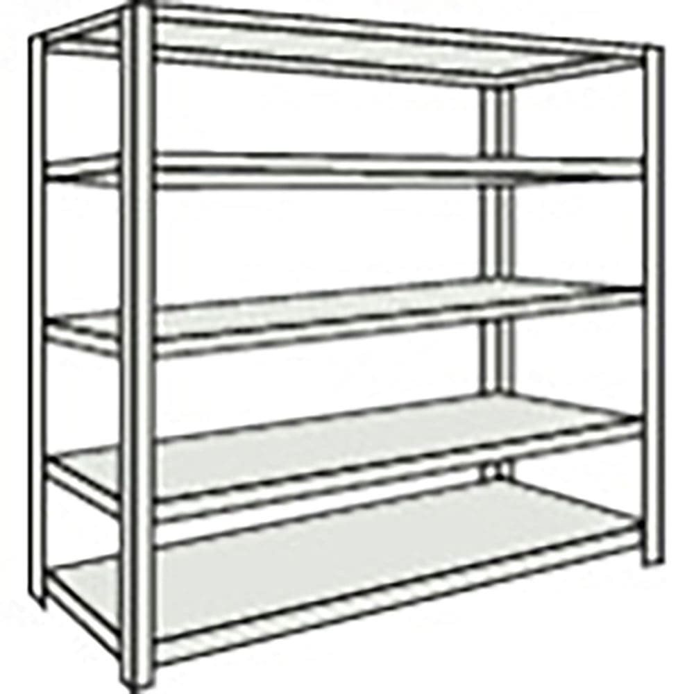 ＴＲＵＳＣＯ　スチールラック　Ｍ２型軽中量棚　８６０Ｘ３００ＸＨ１５００　５段　単体　ネオグレー　＿