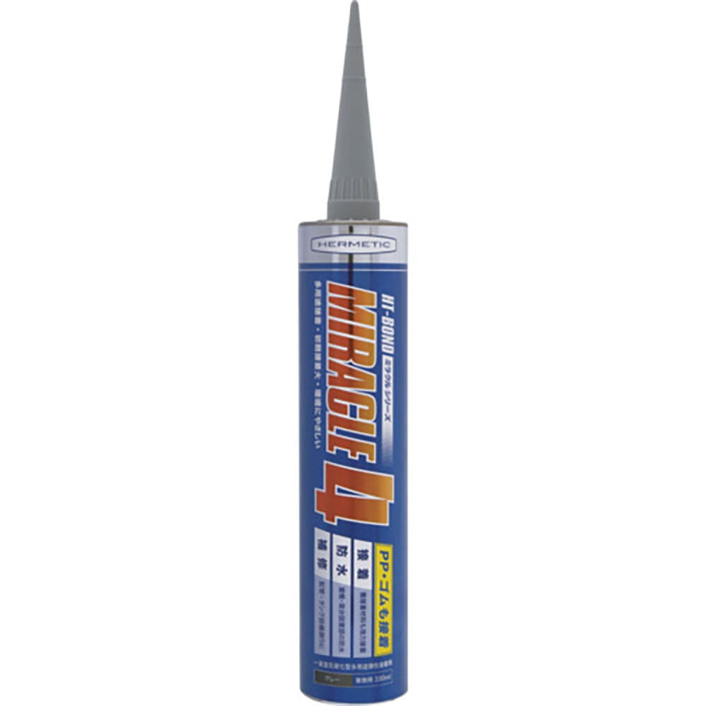 ヘルメチック　多用途弾性防水接着剤　Ｍｉｒａｃｌｅ４－ＰＰ　グレー　３３０ｍｌ　ＭＩＲＡＣＬＥ４－＿