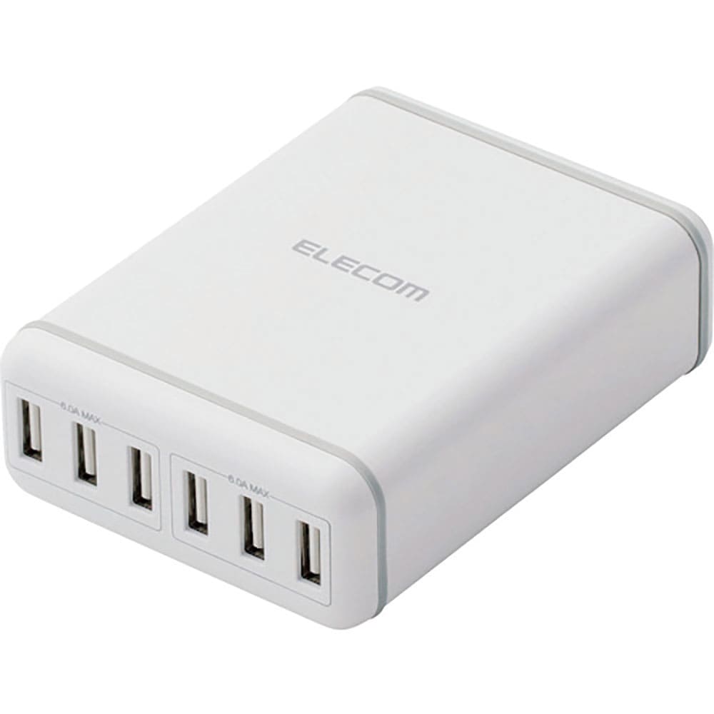 ＥＬＥＣＯＭ　６ポートＡＣ充電器　ＭＰＡ－ＡＣＤ０３ＷＨ＿