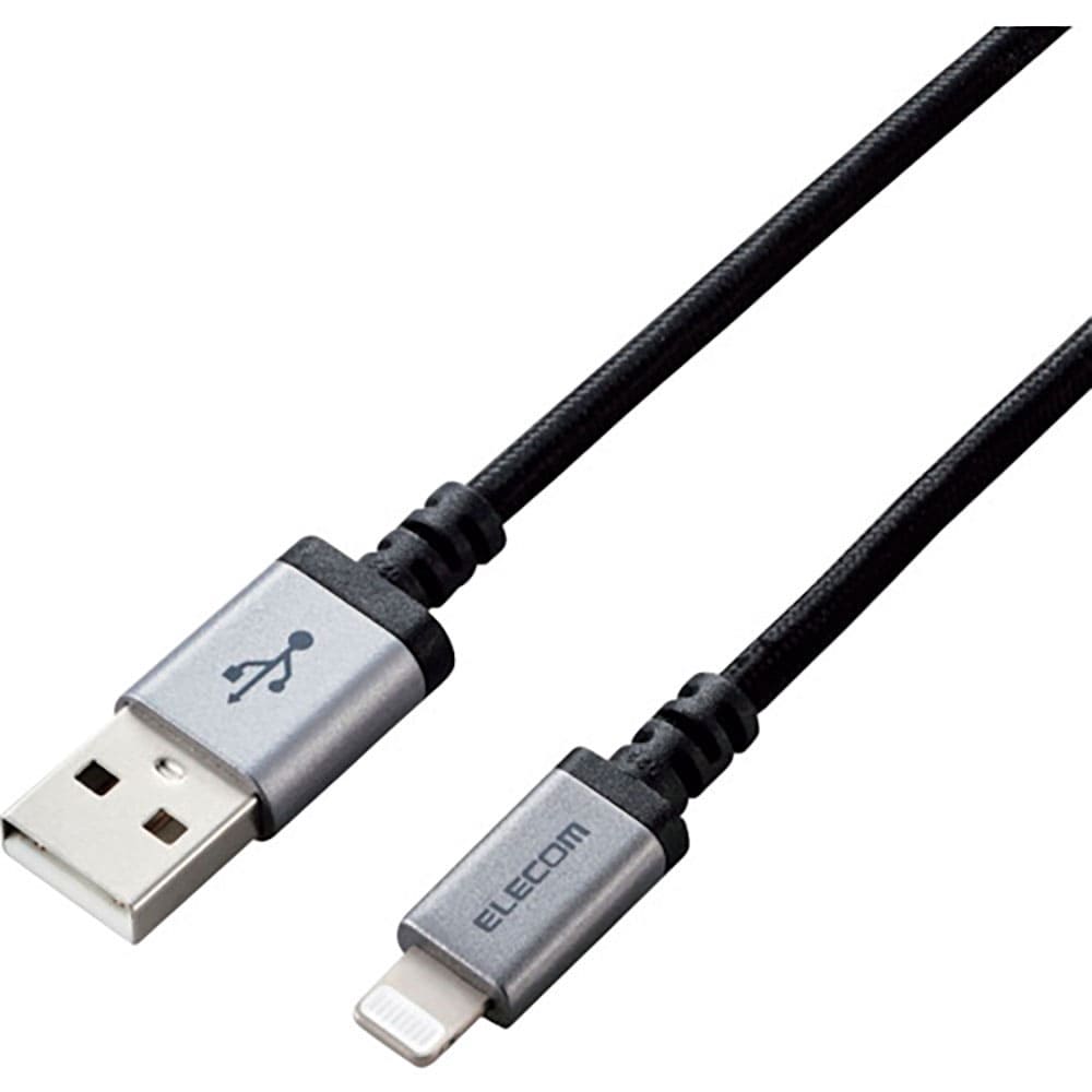 ＥＬＥＣＯＭ　Ｌｉｇｈｔｎｉｎｇケーブル　高耐久　２．０ｍ　ブラック　ＭＰＡ－ＵＡＬＳ２０ＢＫ＿