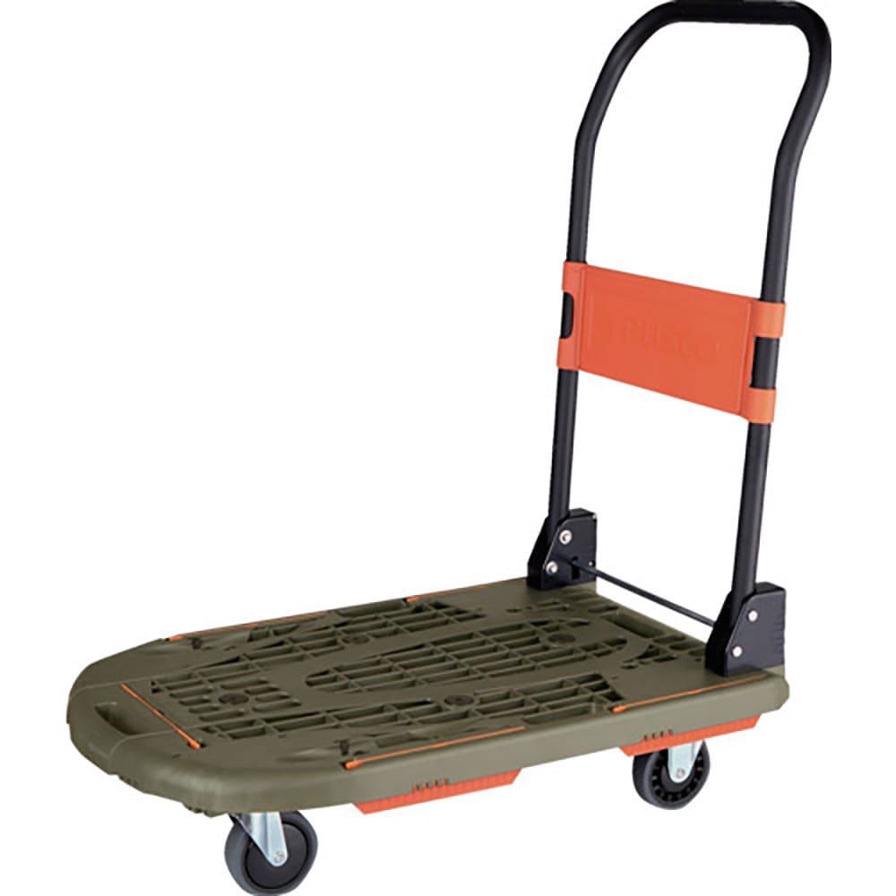 ＴＲＵＳＣＯ　樹脂台車　カルティオ（新型）　７８０Ｘ４９０　折畳　オリーブドラブ　ＭＰＫ－７８０－＿