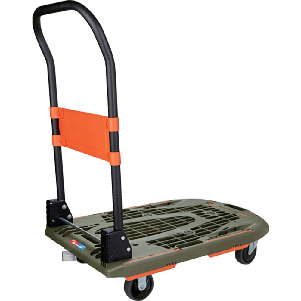 ＴＲＵＳＣＯ　樹脂台車　カルティオ（新型）　７８０Ｘ４９０　折畳　オリーブドラブ　樹脂ストッパー付＿