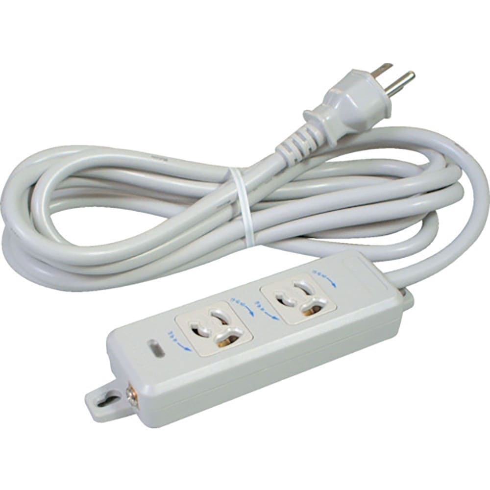 明工　ＯＡ用抜止接地タップ２コ口コー　ＭＲ７９０２ＴＪ３＿