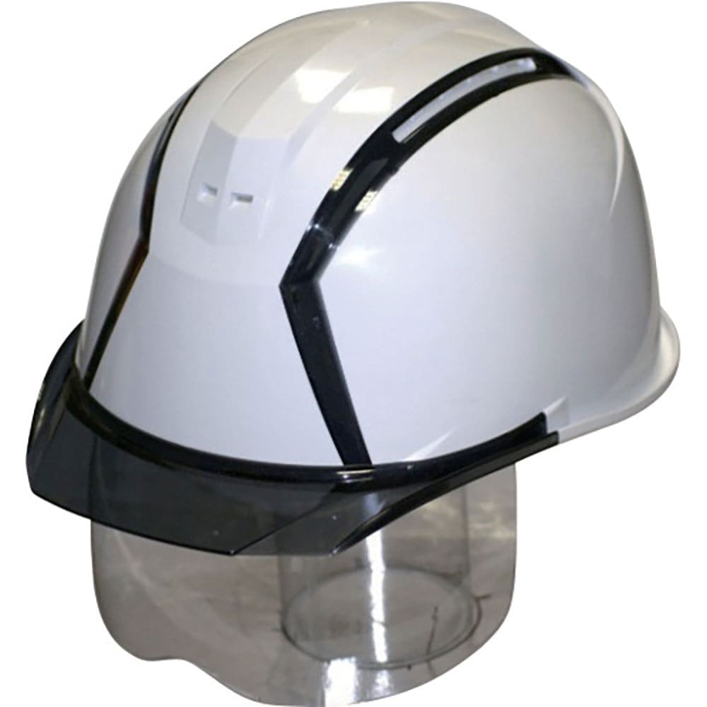 スミハット　ＭＸＣＳ型　帽体（Ｎクールホワイト）・バイザー（グレースモーク）・シールド付き遮熱タイ＿