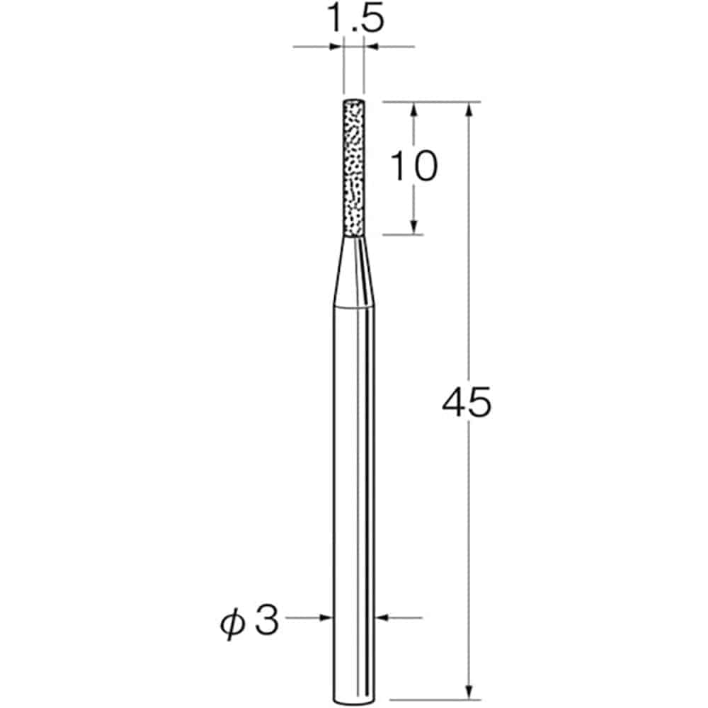 リューター　軸付電着ボラゾン砥石Ｎ１１１５　Ｎ１１１５＿