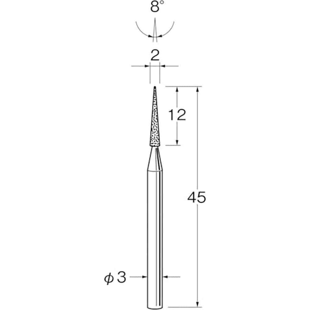 リューター　軸付電着ボラゾン砥石Ｎ１６２０　Ｎ１６２０＿