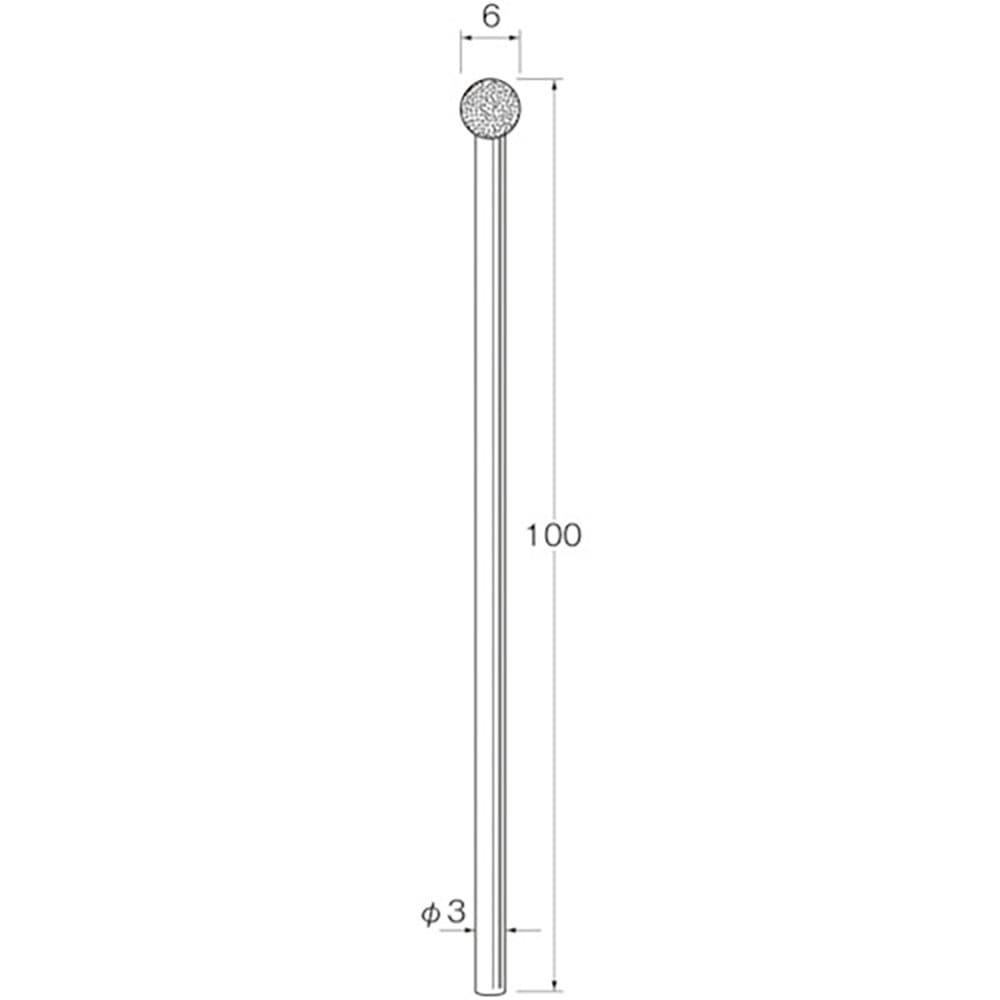 リューター　軸付電着ボラゾン砥石　Ｎ１９２４＿
