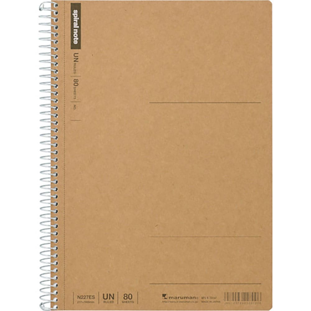 ｍａｒｕｍａｎ　Ａ５　スパイラルノート　無地８０枚　Ｎ２２７ＥＳ＿
